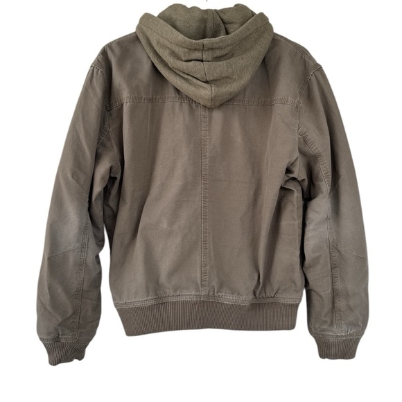 American Eagle NWT Men’s Zip-Up Hooded Jacket in Army Green Size Small - Picture 2 of 4